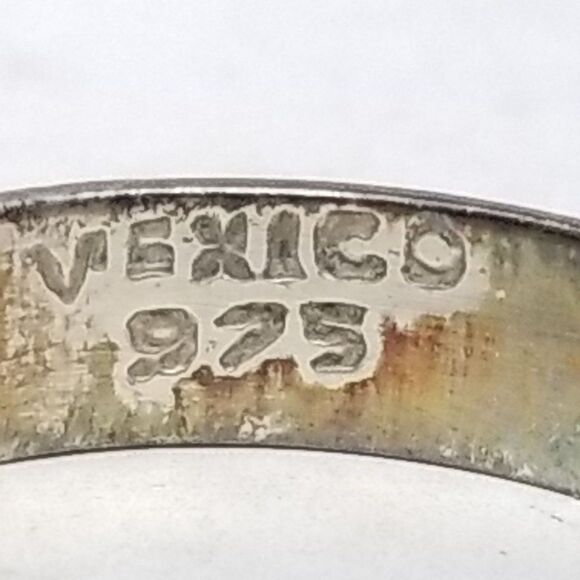 Vintage Sterling Silver Leaping Dolphin Band, Size 8 1/2 Ring, Mexico, Estate - Picture 3 of 8